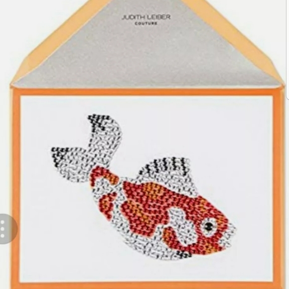 Papyrus Other - PAPYRUS JUDITH LEIBER GEMMED KOI FISH CARD